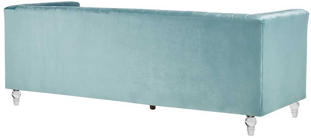 Beliani 3 vietų sofa ARVIKA aksominė mėlyna