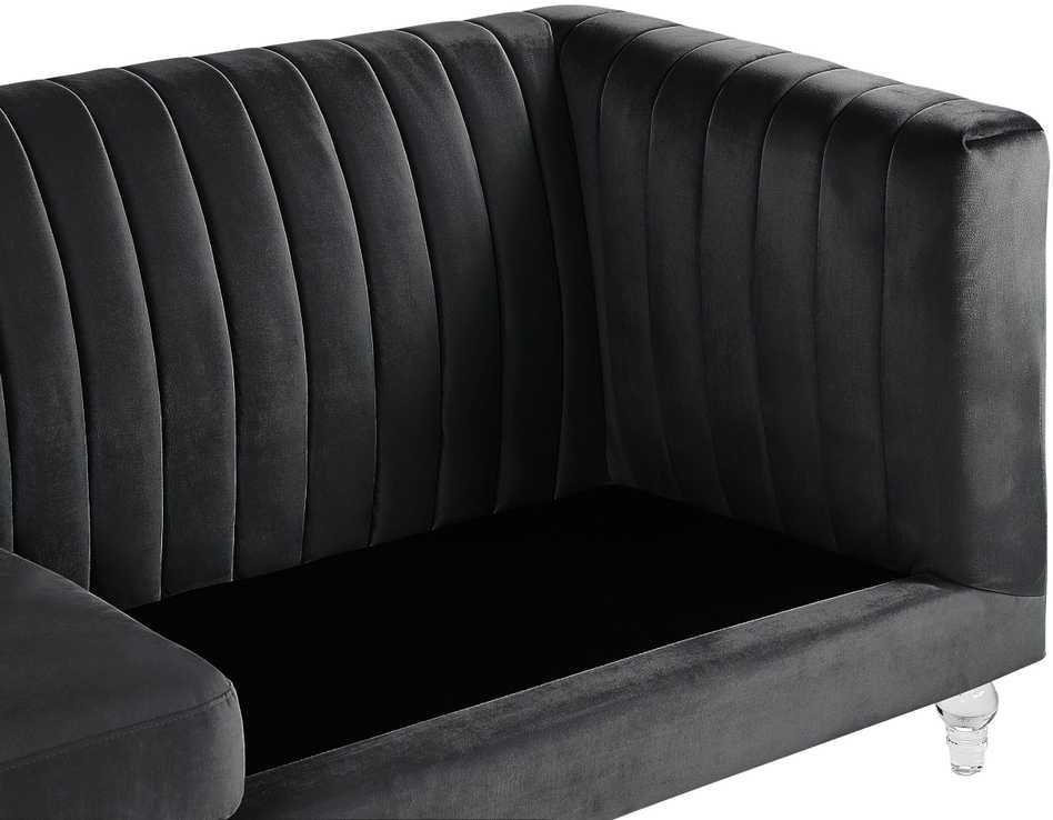 Beliani Trijų vietų sofa ARVIKA aksominė juoda