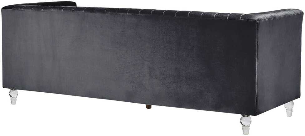 Beliani Trijų vietų sofa ARVIKA aksominė juoda