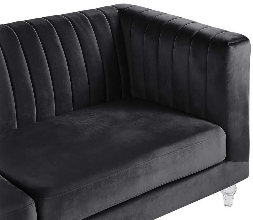 Beliani Trijų vietų sofa ARVIKA aksominė juoda