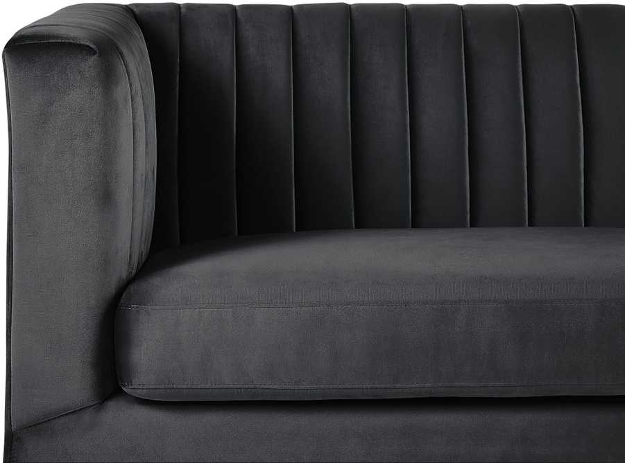Beliani Trijų vietų sofa ARVIKA aksominė juoda