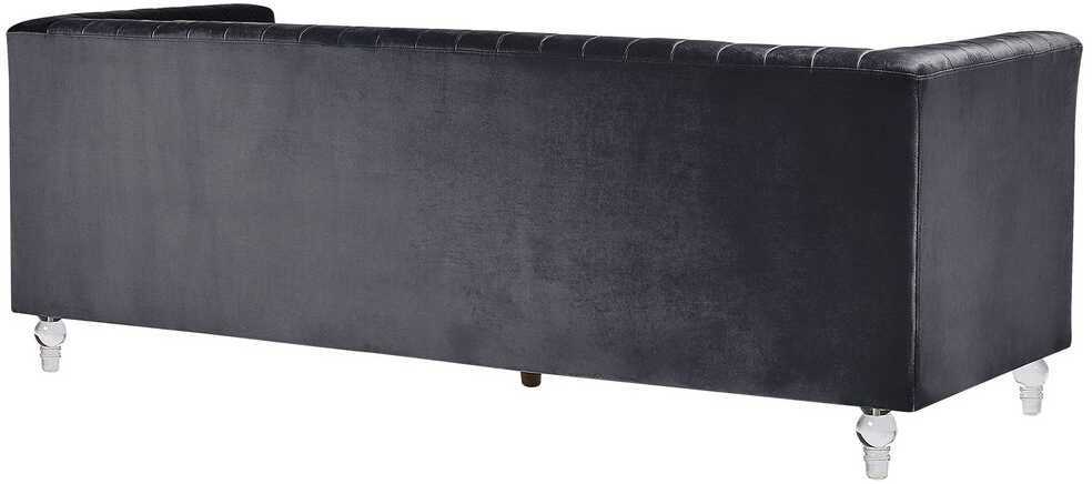 Beliani Trijų vietų sofa ARVIKA aksominė juoda
