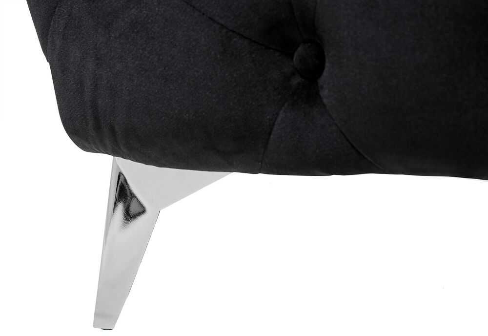 Beliani Trivietė sofa SOTRA aksominė juoda
