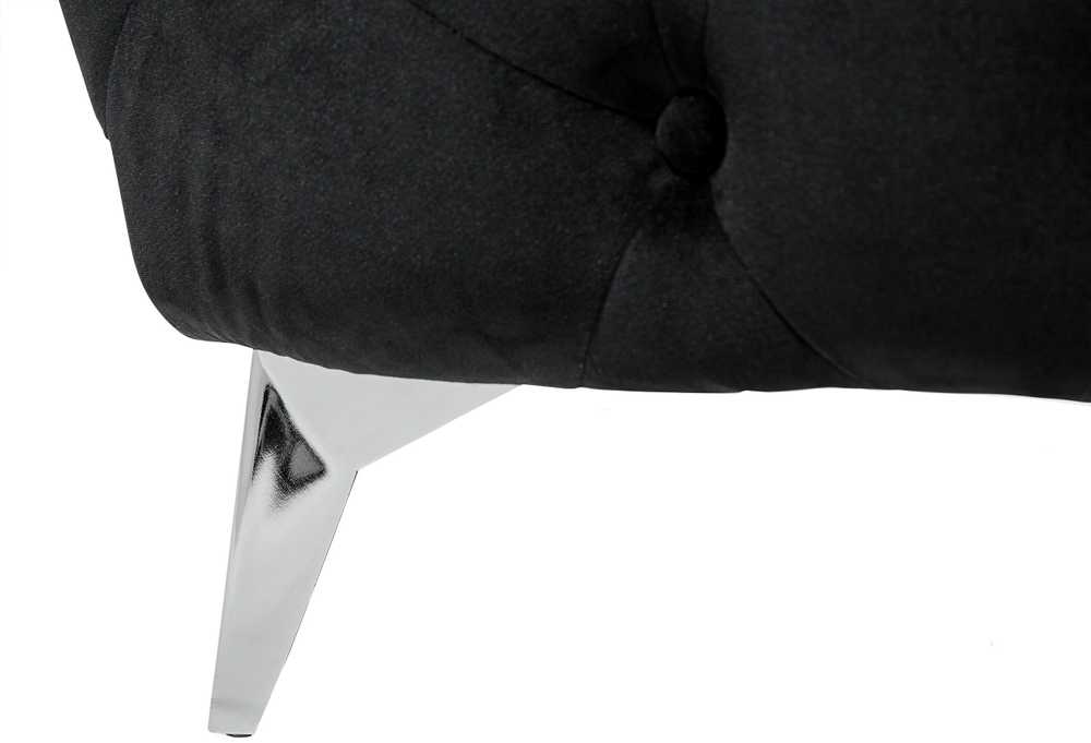 Beliani Trivietė sofa SOTRA aksominė juoda