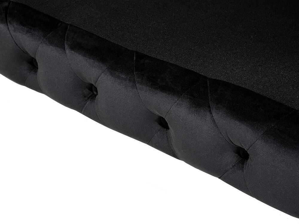 Beliani Trivietė sofa SOTRA aksominė juoda