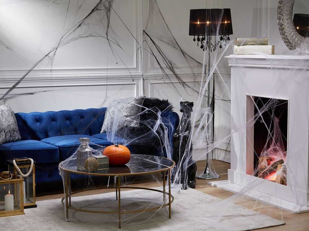 Beliani 3 vietų sofa CHESTERFIELD veliūrinė tamsiai mėlyna