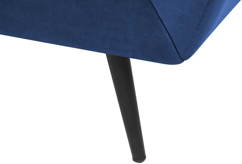 Beliani 3 vietų sofa LENVIK, veliūrinė, tamsiai mėlyna