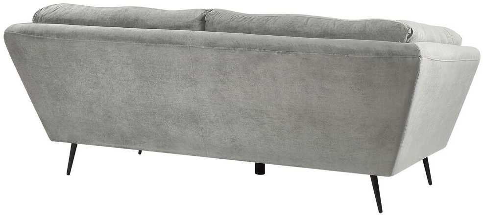 Beliani 3 vietų sofa LENVIK, veliūrinė, pilka