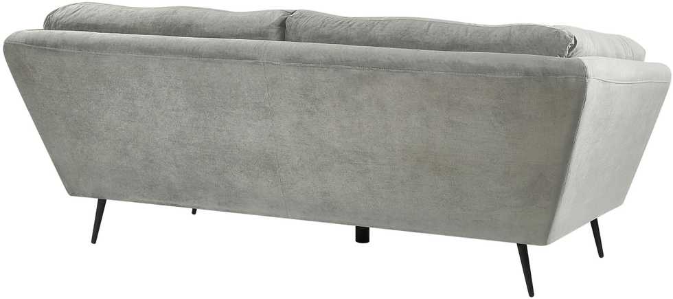Beliani 3 vietų sofa LENVIK, veliūrinė, pilka