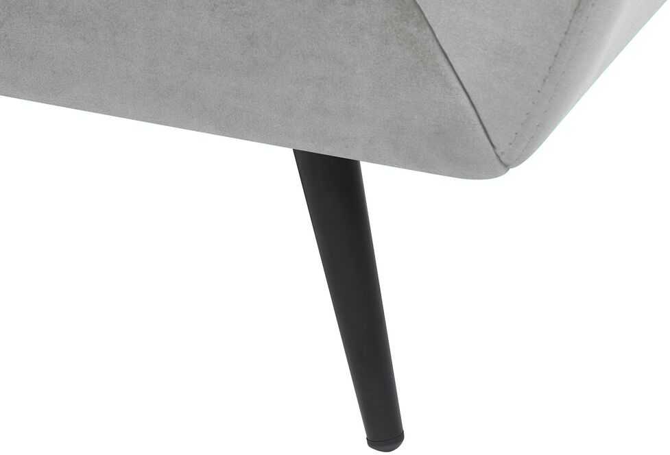 Beliani 3 vietų sofa LENVIK, veliūrinė, pilka