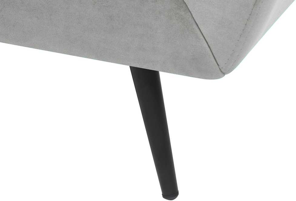 Beliani 3 vietų sofa LENVIK, veliūrinė, pilka