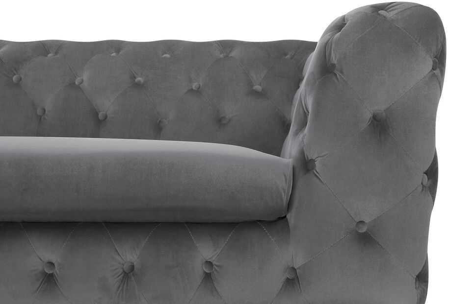 Beliani 3 vietų sofa SOTRA aksominė pilka