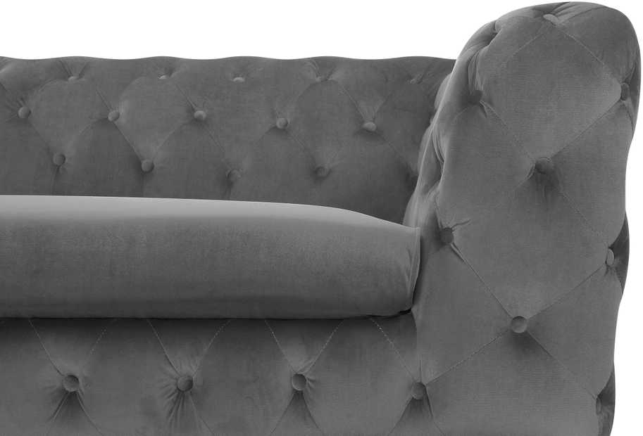 Beliani 3 vietų sofa SOTRA aksominė pilka