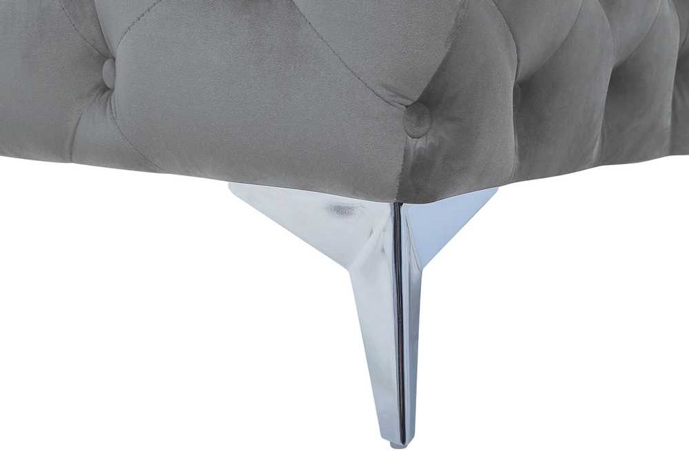 Beliani 3 vietų sofa SOTRA aksominė pilka