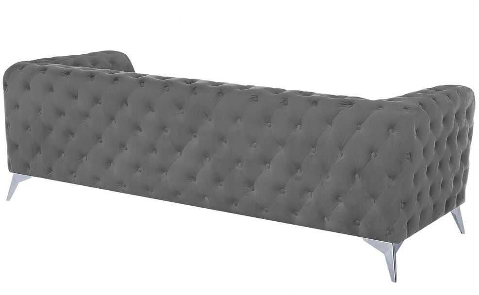Beliani 3 vietų sofa SOTRA aksominė pilka