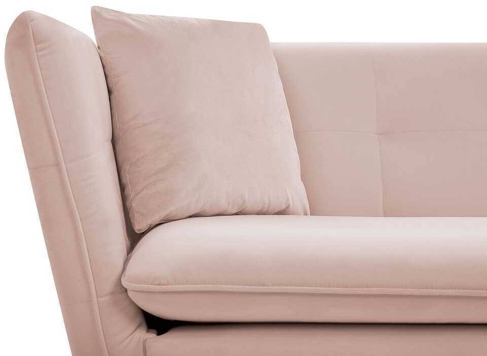 Beliani Trivietė sofa FREDERICA veliūrinė rožinė