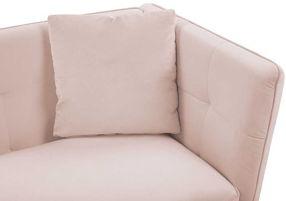 Beliani Trivietė sofa FREDERICA veliūrinė rožinė