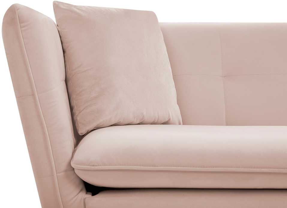 Beliani Trivietė sofa FREDERICA veliūrinė rožinė