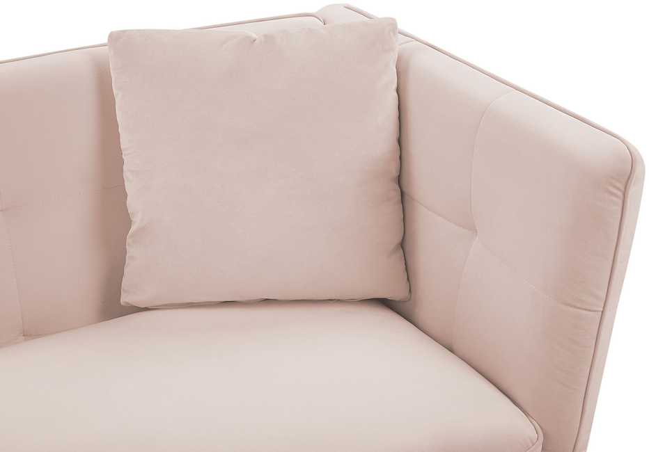 Beliani Trivietė sofa FREDERICA veliūrinė rožinė