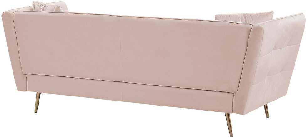 Beliani Trivietė sofa FREDERICA veliūrinė rožinė