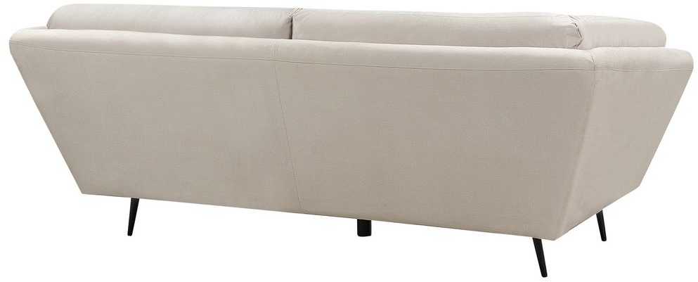 Beliani Trivietė sofa LENVIK, veliūras, smėlio spalva