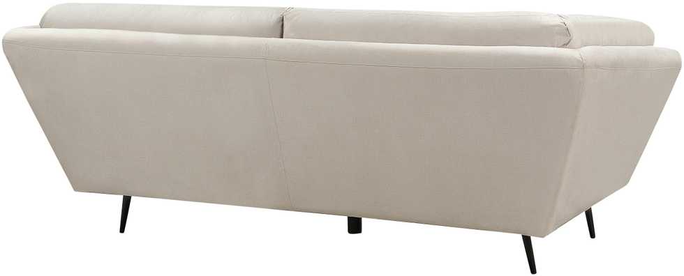 Beliani Trivietė sofa LENVIK, veliūras, smėlio spalva