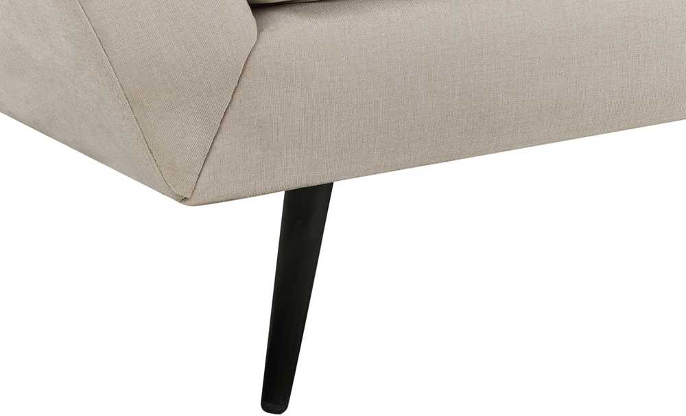 Beliani Trivietė sofa LENVIK, veliūras, smėlio spalva