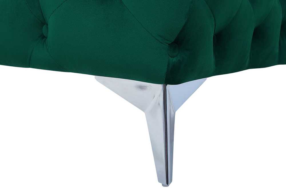 Beliani Trijų vietų sofa SOTRA, veliūras, smaragdo spalva