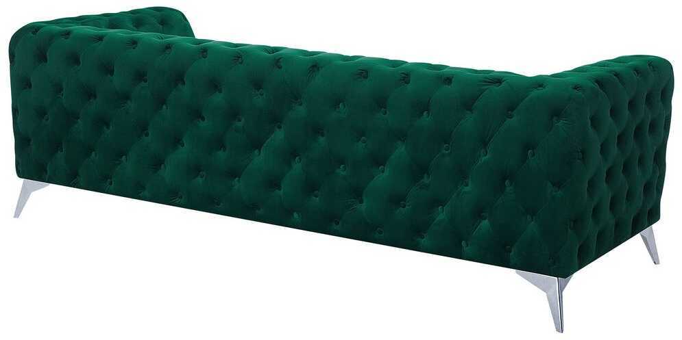 Beliani Trijų vietų sofa SOTRA, veliūras, smaragdo spalva