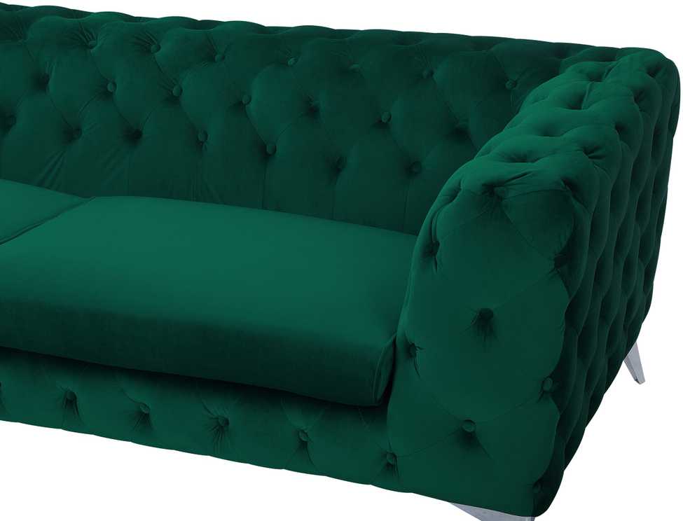 Beliani Trijų vietų sofa SOTRA, veliūras, smaragdo spalva