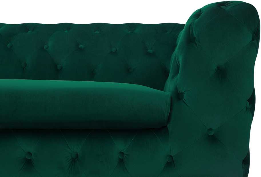 Beliani Trijų vietų sofa SOTRA, veliūras, smaragdo spalva