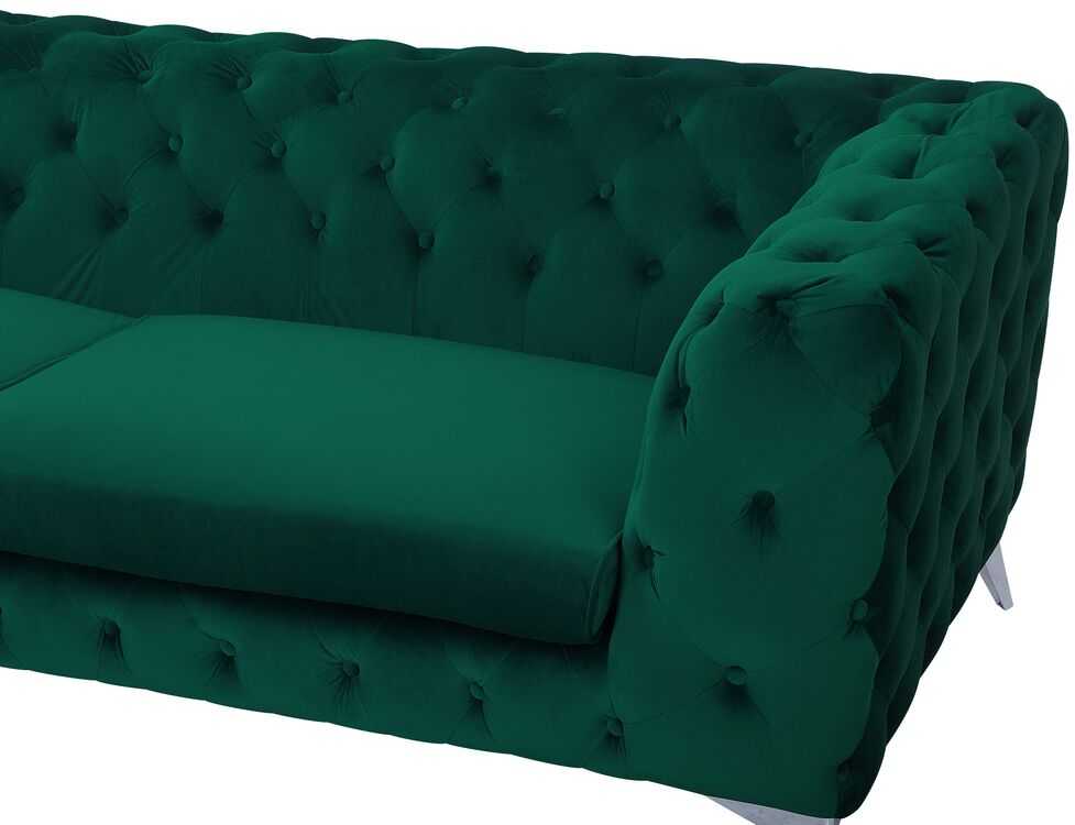 Beliani Trijų vietų sofa SOTRA, veliūras, smaragdo spalva