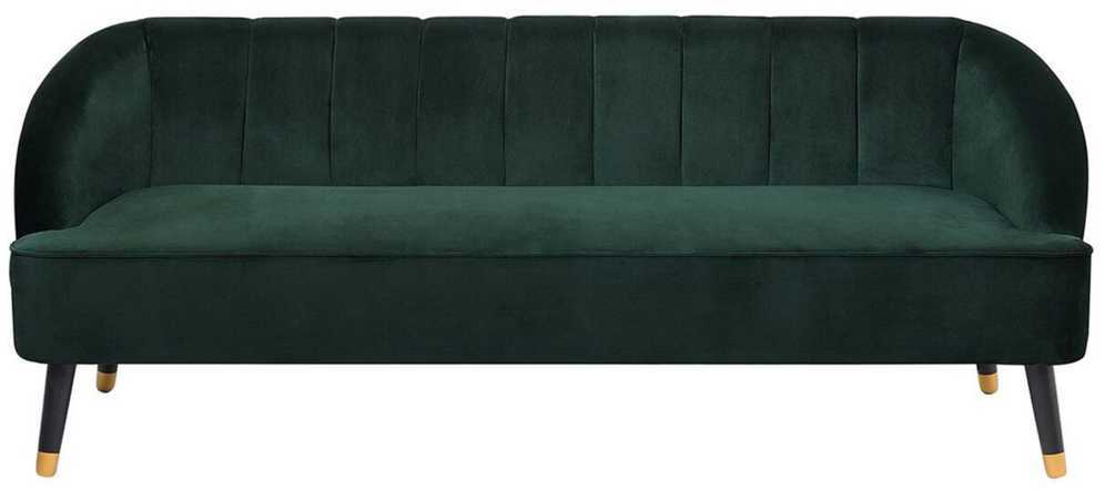 Beliani Trijų vietų sofa ALSVAG, smaragdo spalvos veliūras