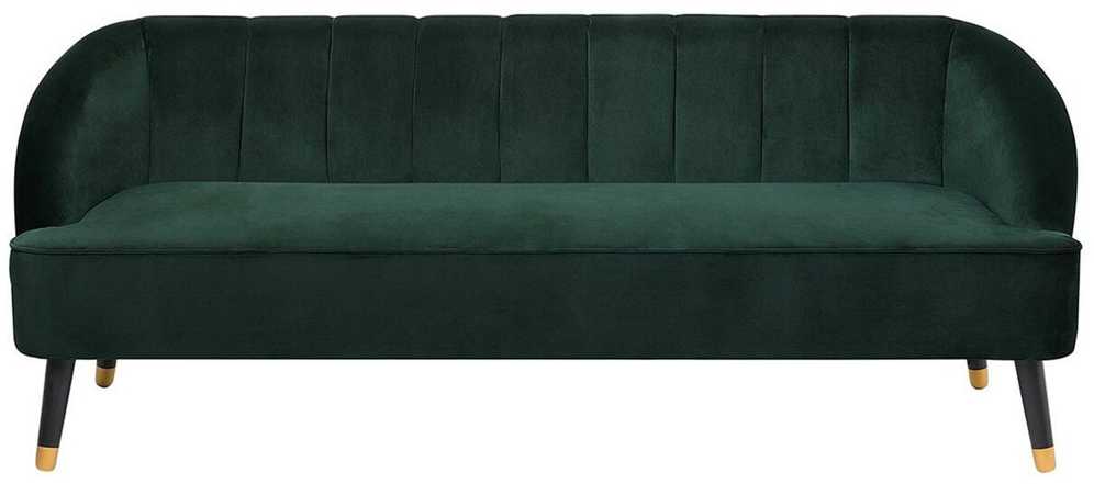 Beliani Trijų vietų sofa ALSVAG, smaragdo spalvos veliūras