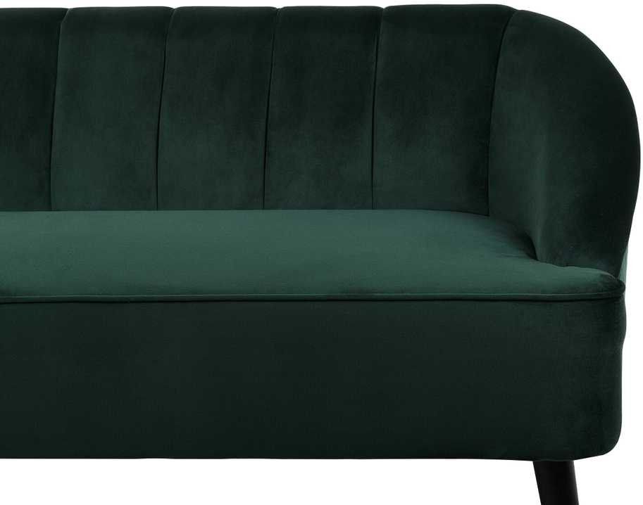 Beliani Trijų vietų sofa ALSVAG, smaragdo spalvos veliūras