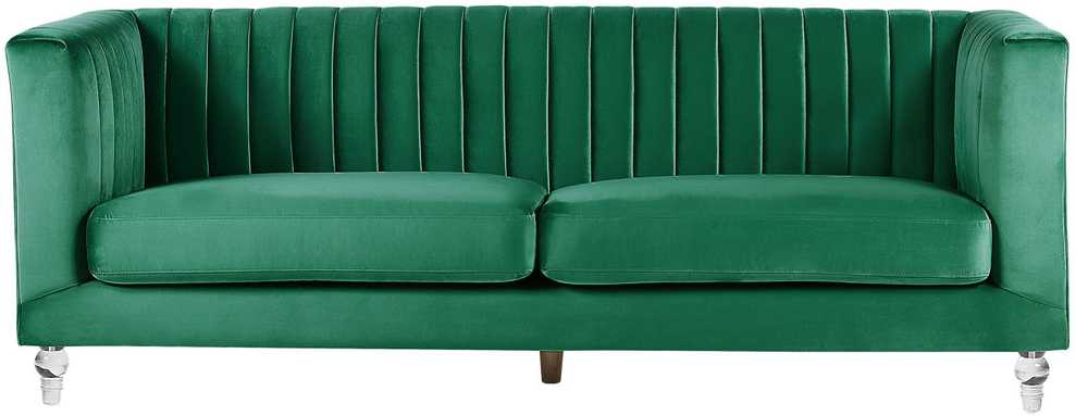 Beliani Trivietė sofa ARVIKA aksominė žalia