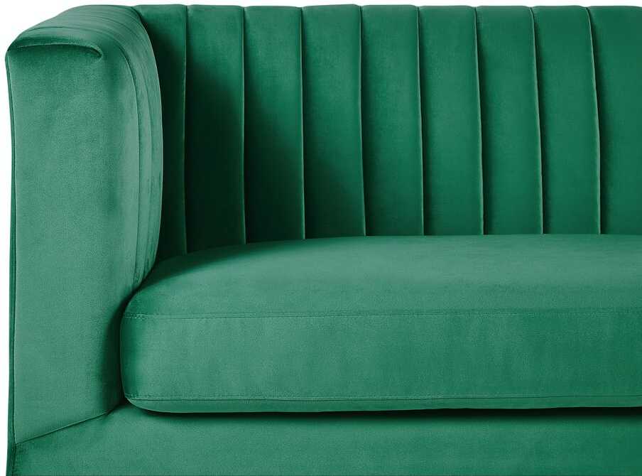Beliani Trivietė sofa ARVIKA aksominė žalia