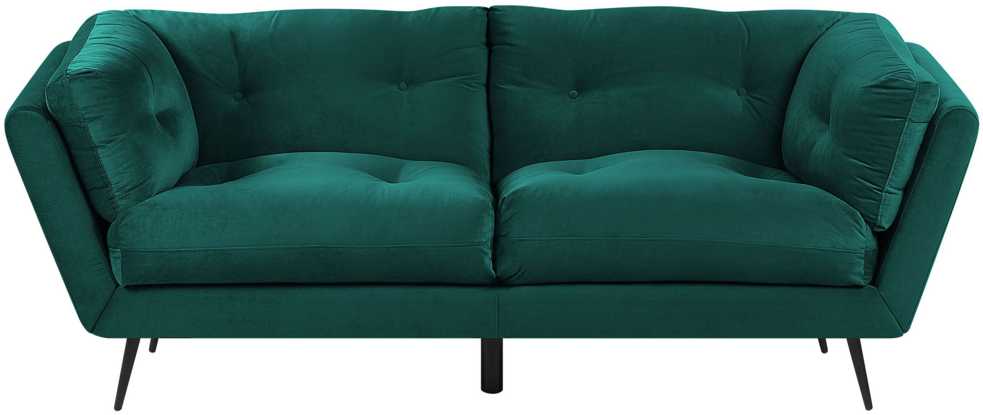 Beliani 3 vietų sofa LENVIKaksominė, smaragdinė