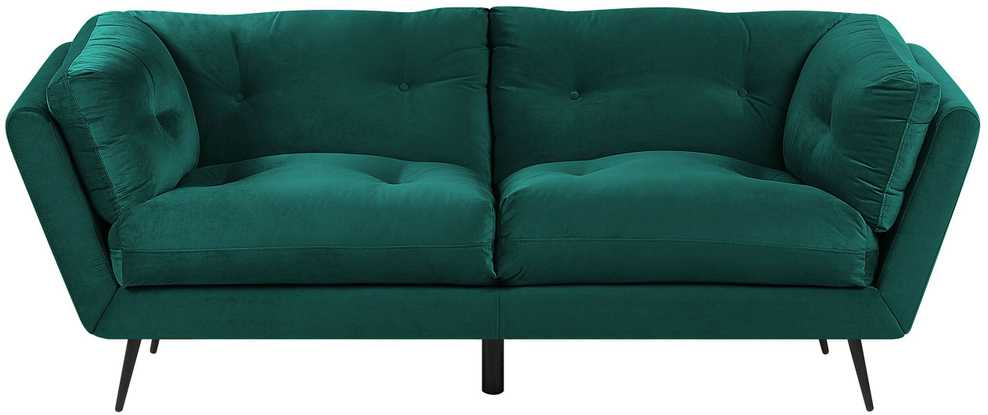 Beliani 3 vietų sofa LENVIKaksominė, smaragdinė