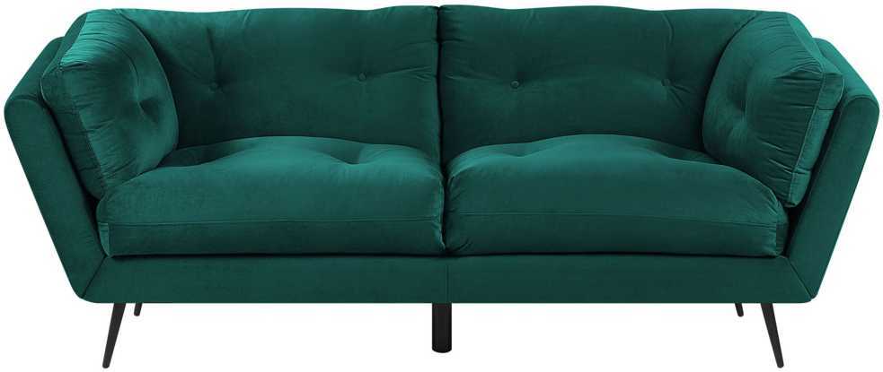 Beliani 3 vietų sofa LENVIKaksominė, smaragdinė