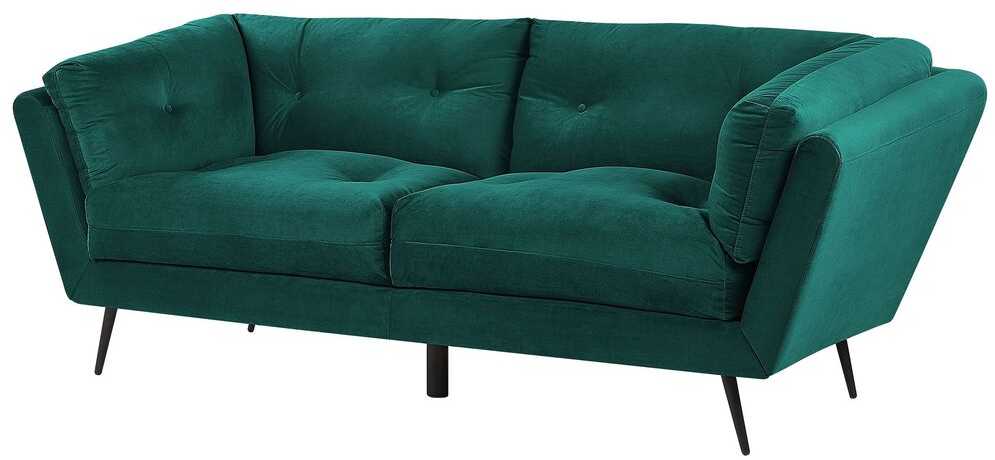 Beliani 3 vietų sofa LENVIKaksominė, smaragdinė