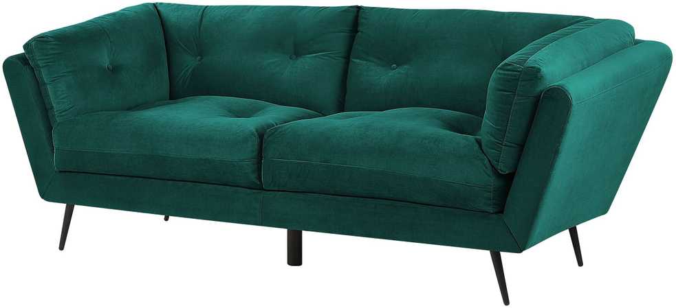 Beliani 3 vietų sofa LENVIKaksominė, smaragdinė