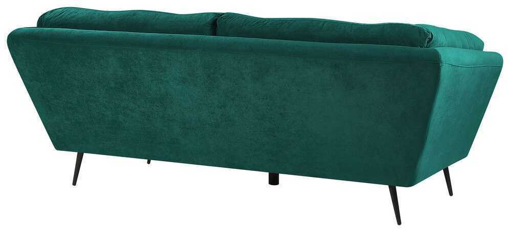 Beliani 3 vietų sofa LENVIKaksominė, smaragdinė
