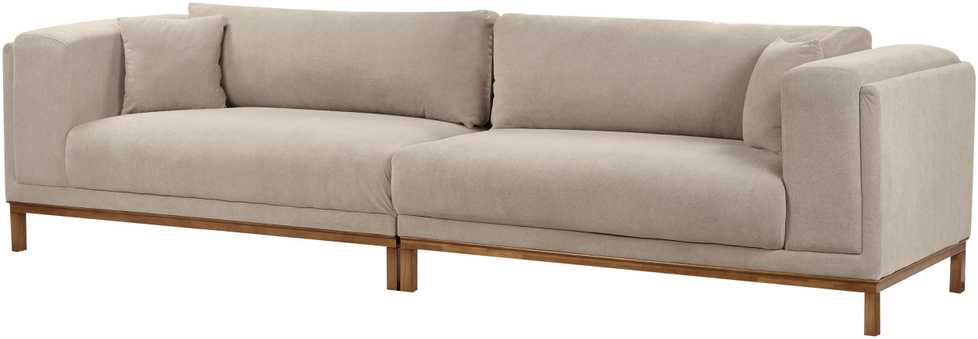 Beliani 4 vietų sofa VENG smėlio pilkos spalvos