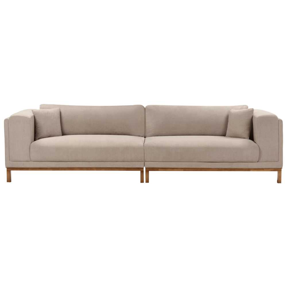 Beliani 4 vietų sofa VENG smėlio pilkos spalvos