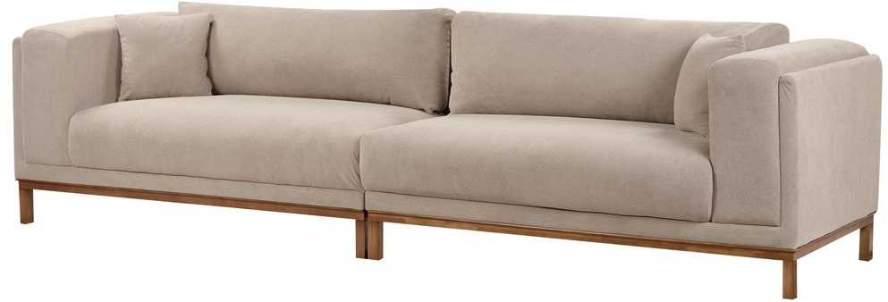 Beliani 4 vietų sofa VENG smėlio pilkos spalvos