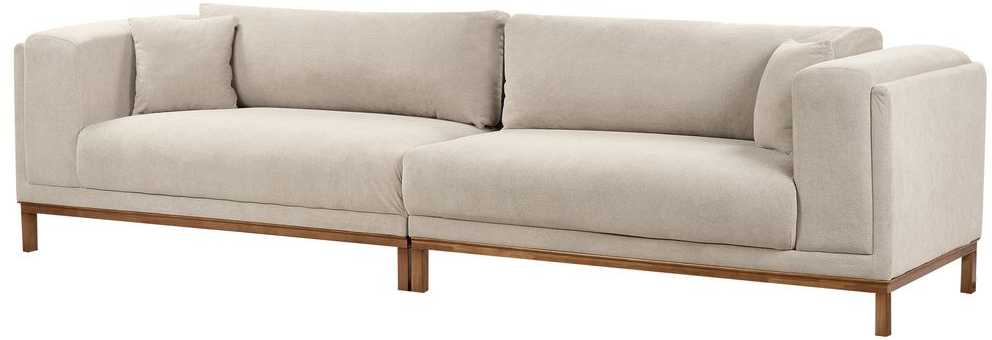 Beliani 4 vietų sofa VENG smėlio pilkos spalvos
