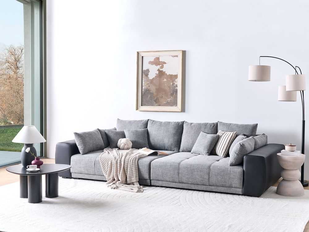 Beliani 4 vietų sofa TORPO pilka