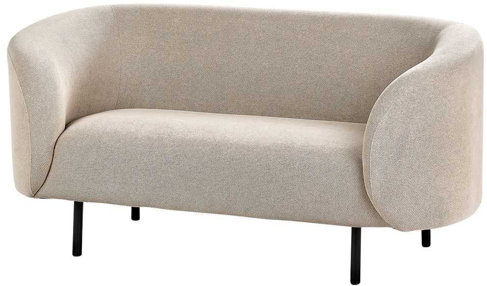 Beliani Dvivietė sofa LOEN, smėlio ir pilkos spalvos