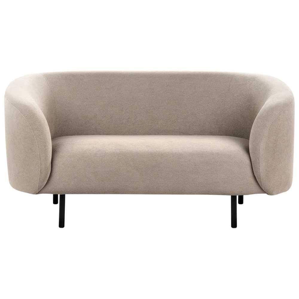 Beliani Dvivietė sofa LOEN, smėlio ir pilkos spalvos
